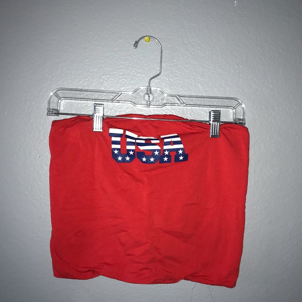 USA cropped tube top